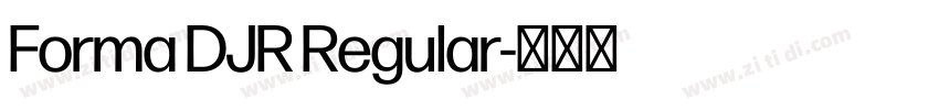 Forma DJR Regular字体转换 Forma DJR Regular字体转换
